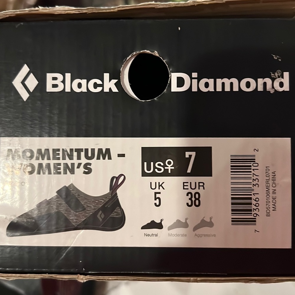 Women’s 5, youth boys 4 rock climbing shoes. Worn once.